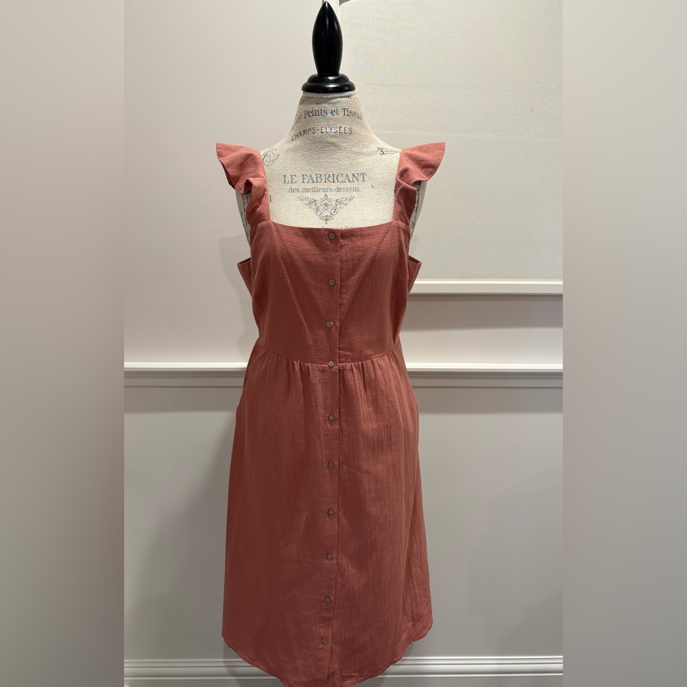 Knot Sisters Terracotta Midi Dress